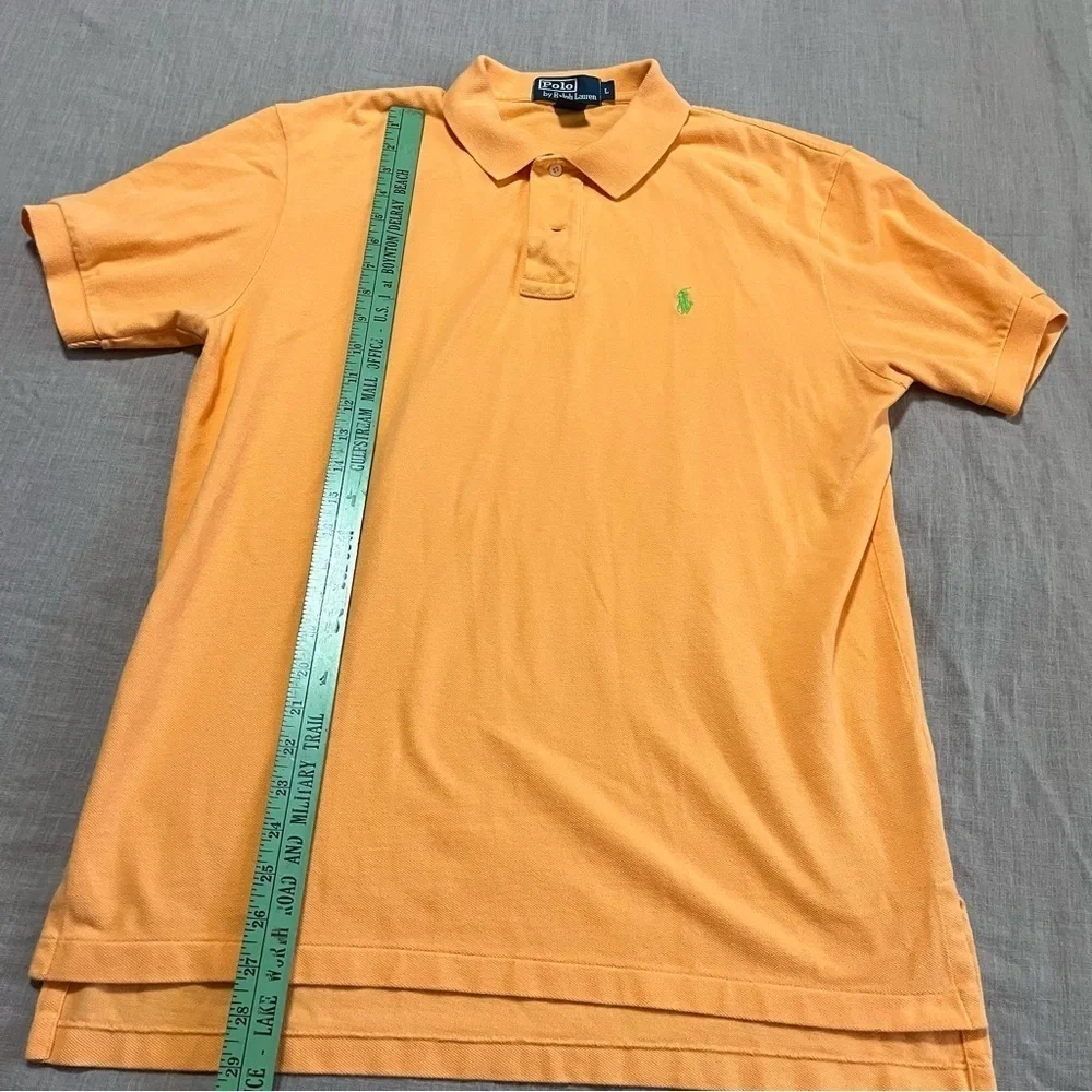 Ralph Lauren Men's Polo Shirt in Bright Orange Size Large casual golf streetwear